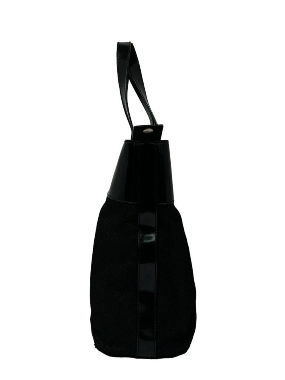 CELINE - Black Chemical Fiber Leather Handbag - Picture 4 of 12
